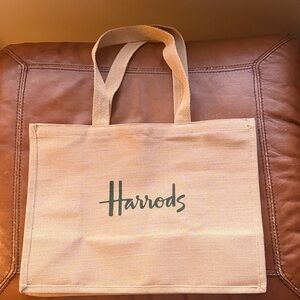 Harrods Tan Canvas Tote